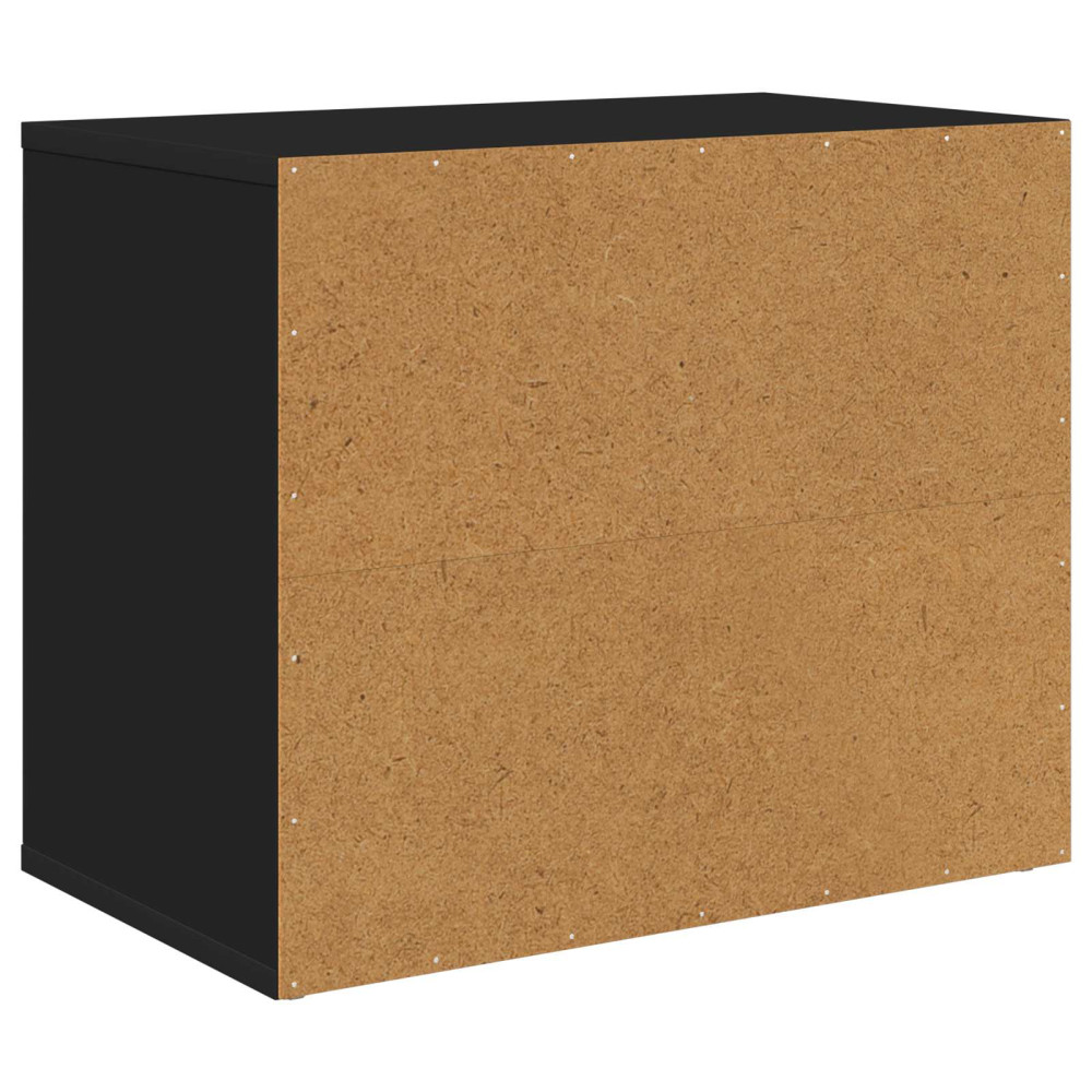 Produktbild för Katt hus Svart 51 x 30 x 42,5 cm Konstruerat trä