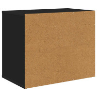 Produktbild för Katt hus Svart 51 x 30 x 42,5 cm Konstruerat trä