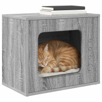 Produktbild för Katt hus Grå Sonoma 51 x 30 x 42,5 cm Konstruerat trä