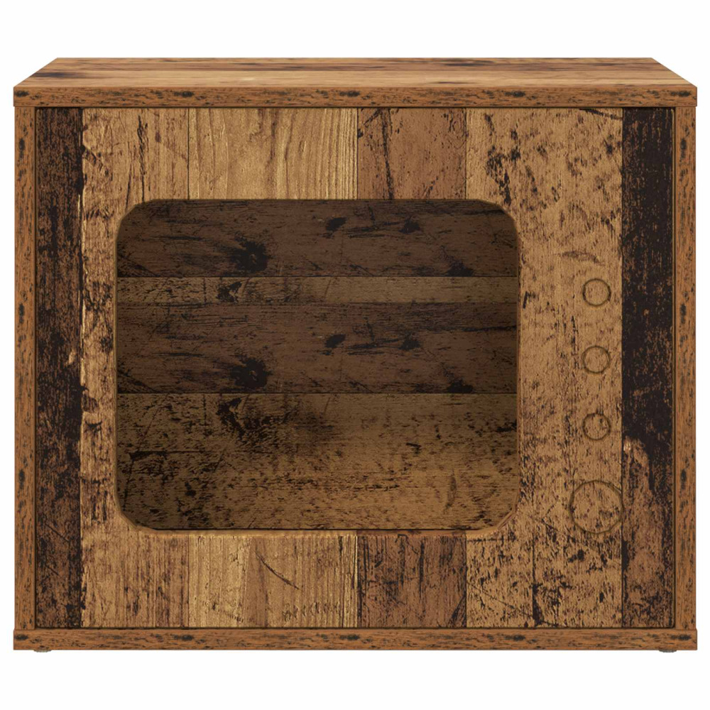 Produktbild för Katt hus Gammalt trä 51 x 30 x 42,5 cm Konstruerat trä