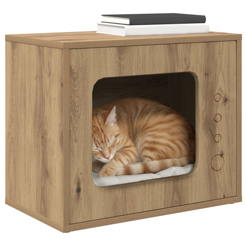 Produktbild för Katt hus Artisan Ek 51 x 30 x 42,5 cm Konstruerat trä