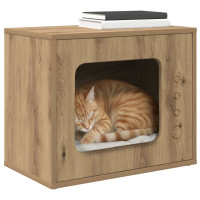 Produktbild för Katt hus Artisan Ek 51 x 30 x 42,5 cm Konstruerat trä