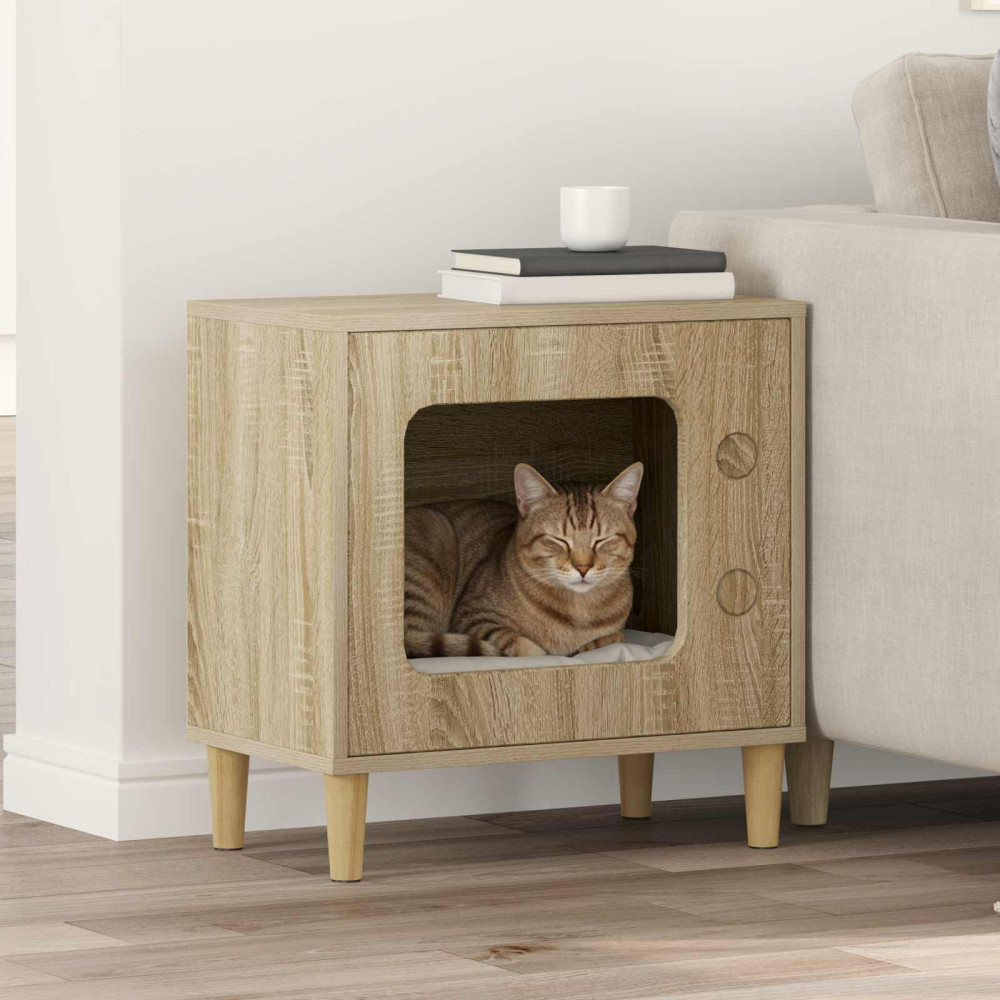 Produktbild för Katt hus Sonoma 51 x 30 x 52 cm Konstruerat trä
