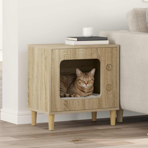 vidaXL Katt hus Sonoma 51 x 30 x 52 cm Konstruerat trä