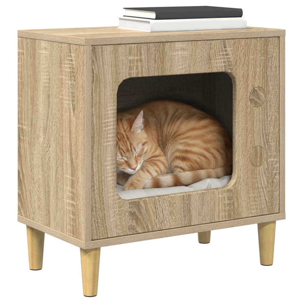 Produktbild för Katt hus Sonoma 51 x 30 x 52 cm Konstruerat trä