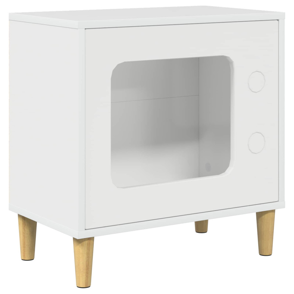 Produktbild för Katt hus Glansig Vit 51 x 30 x 52 cm Konstruerat trä