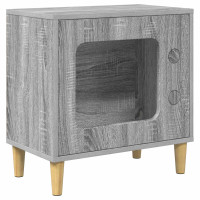 Produktbild för Katt hus Grå Sonoma 51 x 30 x 52 cm Konstruerat trä