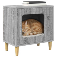 Produktbild för Katt hus Grå Sonoma 51 x 30 x 52 cm Konstruerat trä