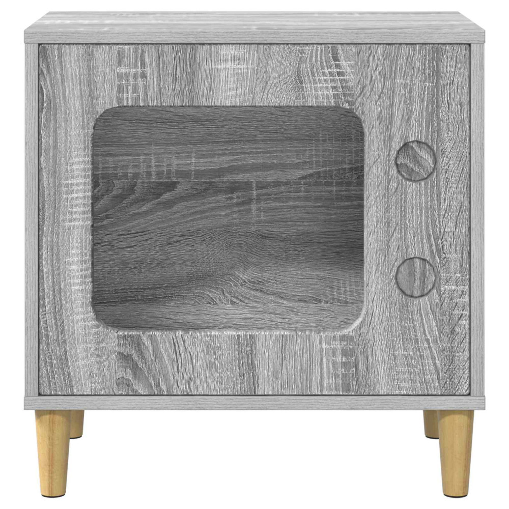 Produktbild för Katt hus Grå Sonoma 51 x 30 x 52 cm Konstruerat trä