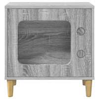 Produktbild för Katt hus Grå Sonoma 51 x 30 x 52 cm Konstruerat trä