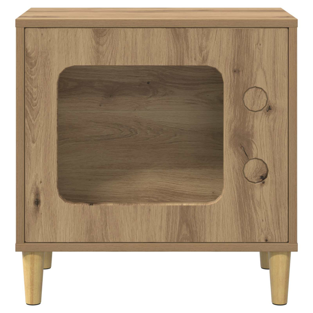 Produktbild för Katt hus Artisan Ek 51 x 30 x 52 cm Konstruerat trä