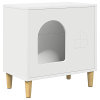 Produktbild för Katt hus Vit 51 x 30 x 52 cm Konstruerat trä
