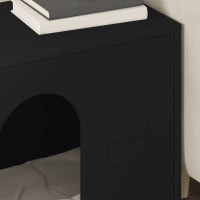 Produktbild för Katt hus Svart 51 x 30 x 52 cm Konstruerat trä