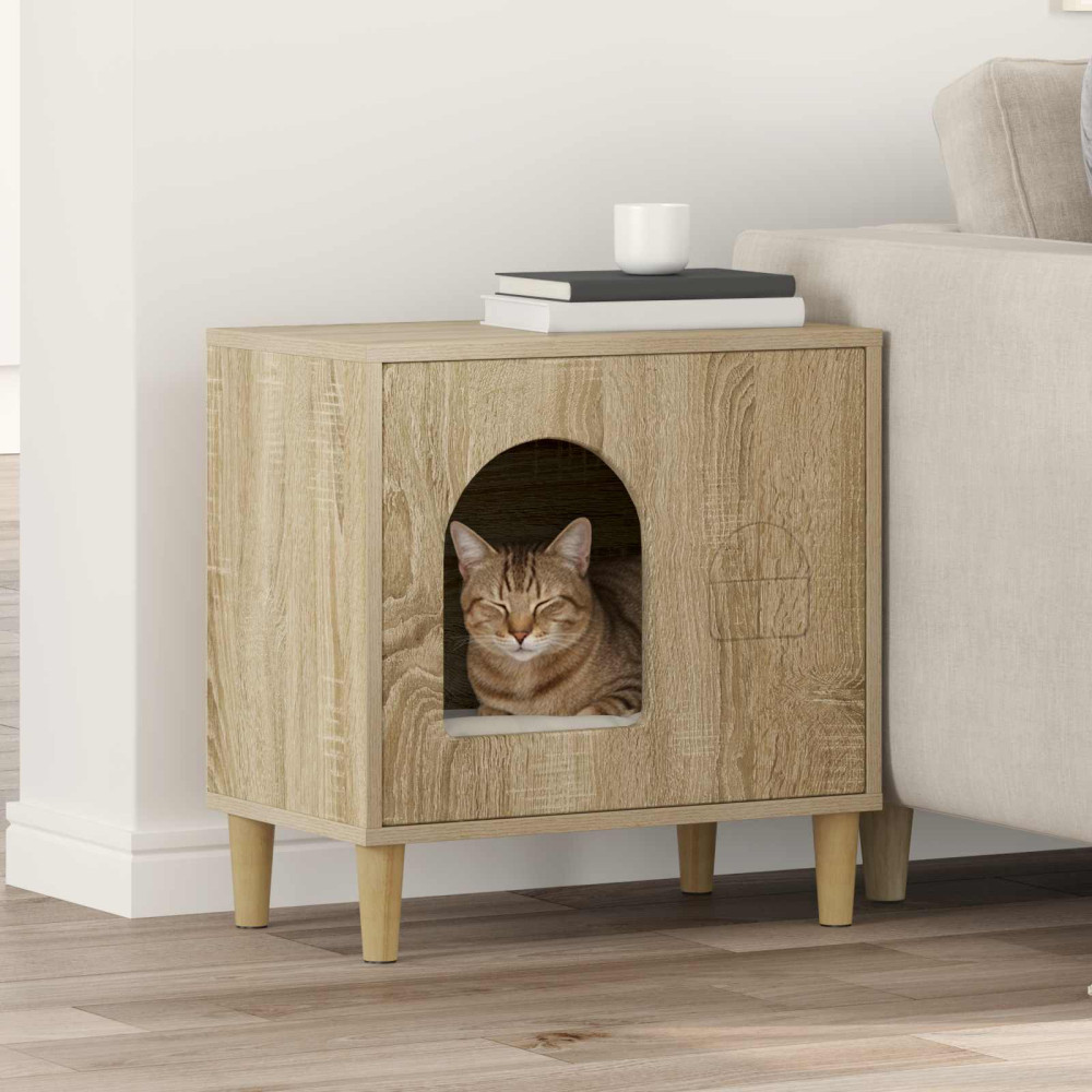 Produktbild för Katt hus Sonoma 51 x 30 x 52 cm Konstruerat trä