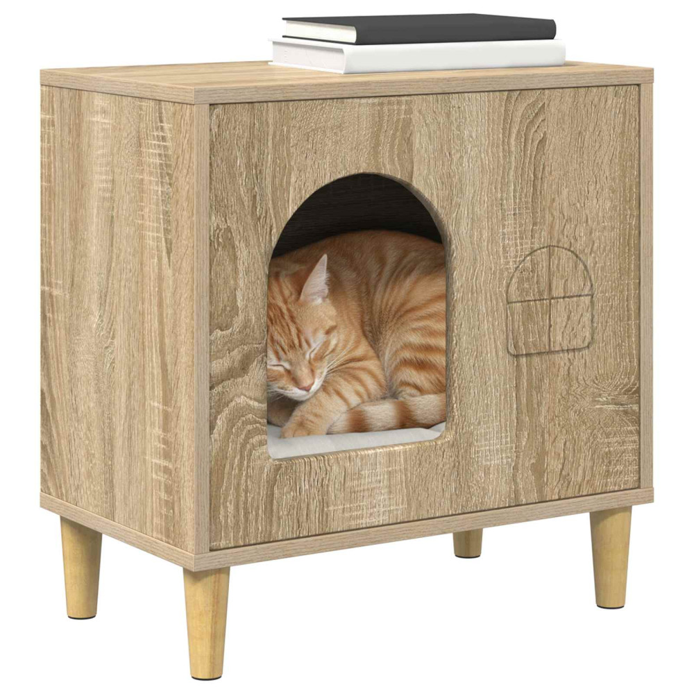 Produktbild för Katt hus Sonoma 51 x 30 x 52 cm Konstruerat trä