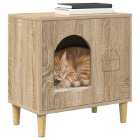Produktbild för Katt hus Sonoma 51 x 30 x 52 cm Konstruerat trä