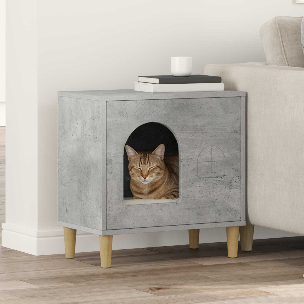 Produktbild för Katt hus Betong 51 x 30 x 52 cm Konstruerat trä