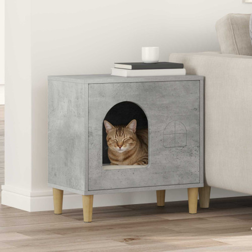 vidaXL Katt hus Betong 51 x 30 x 52 cm Konstruerat trä