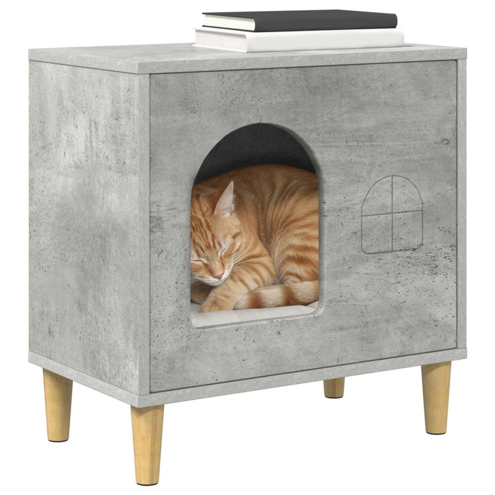 Produktbild för Katt hus Betong 51 x 30 x 52 cm Konstruerat trä