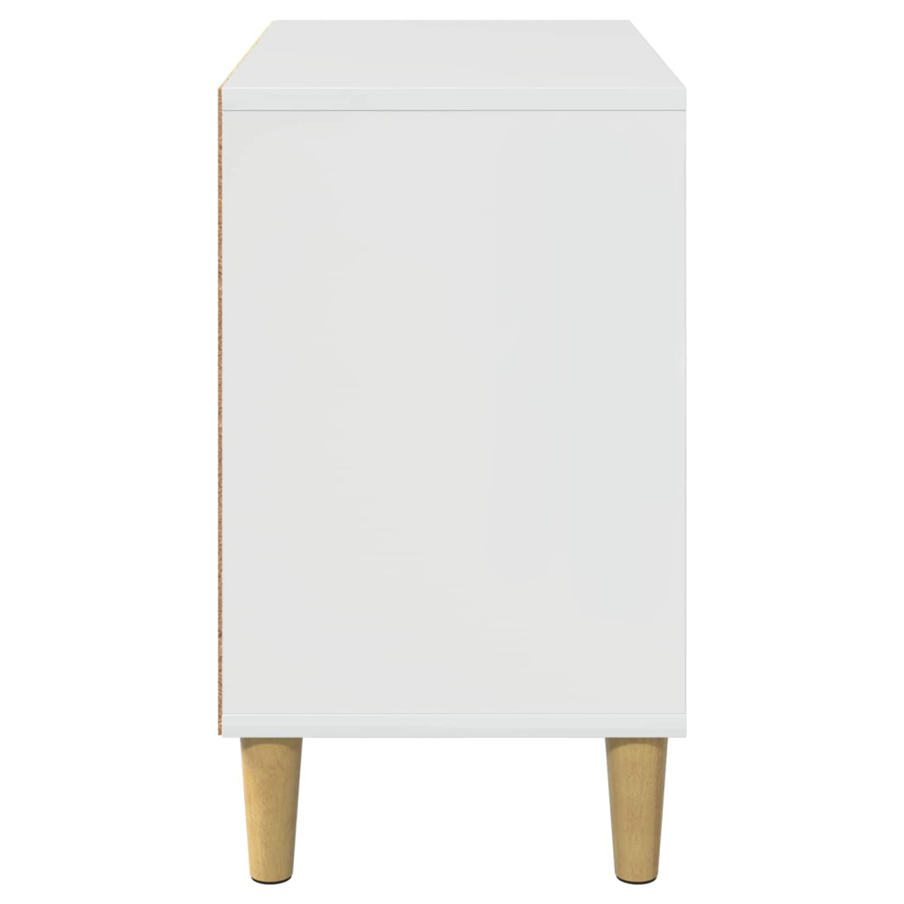 Produktbild för Katt hus Glansig Vit 51 x 30 x 52 cm Konstruerat trä