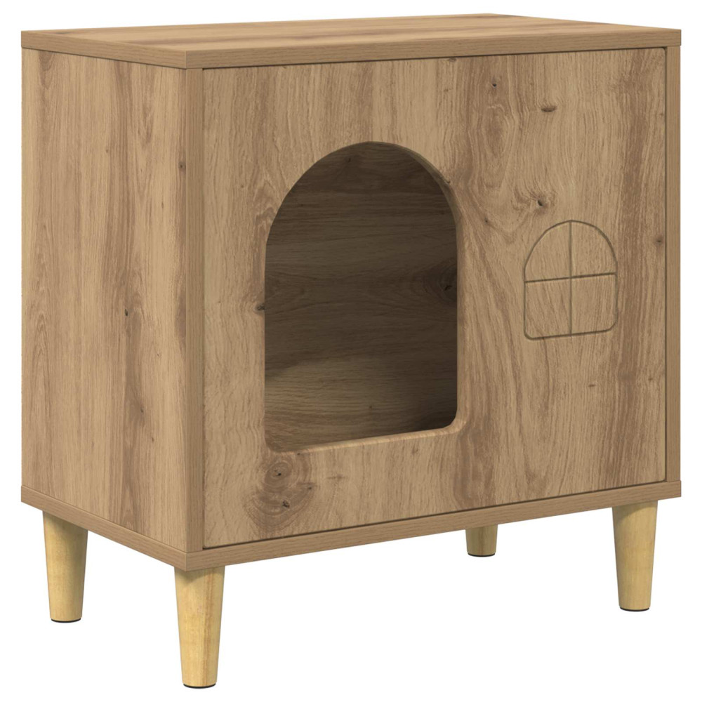 Produktbild för Katt hus Artisan Ek 51 x 30 x 52 cm Konstruerat trä