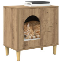 Produktbild för Katt hus Artisan Ek 51 x 30 x 52 cm Konstruerat trä
