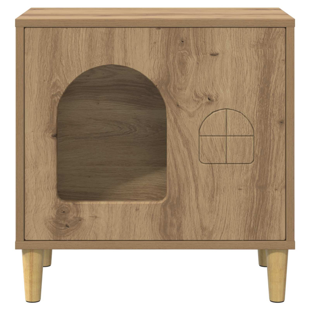 Produktbild för Katt hus Artisan Ek 51 x 30 x 52 cm Konstruerat trä