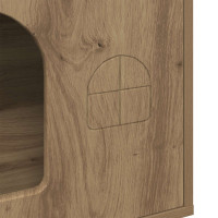 Produktbild för Katt hus Artisan Ek 51 x 30 x 52 cm Konstruerat trä