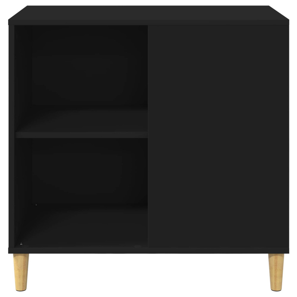 Produktbild för Katt hus Svart 72 x 42,5 x 70 cm Konstruerat trä