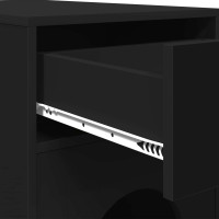 Produktbild för Katt hus Svart 72 x 42,5 x 70 cm Konstruerat trä