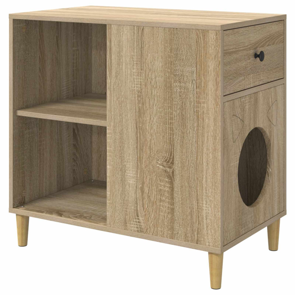 Produktbild för Katt hus Sonoma 72 x 42,5 x 70 cm Konstruerat trä