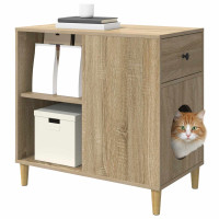 Produktbild för Katt hus Sonoma 72 x 42,5 x 70 cm Konstruerat trä