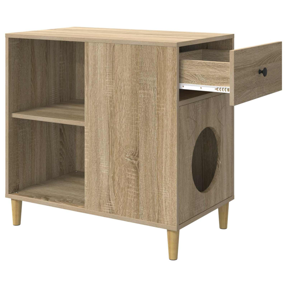 Produktbild för Katt hus Sonoma 72 x 42,5 x 70 cm Konstruerat trä