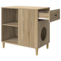 Produktbild för Katt hus Sonoma 72 x 42,5 x 70 cm Konstruerat trä