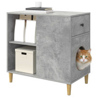 Produktbild för Katt hus Betong 72 x 42,5 x 70 cm Konstruerat trä