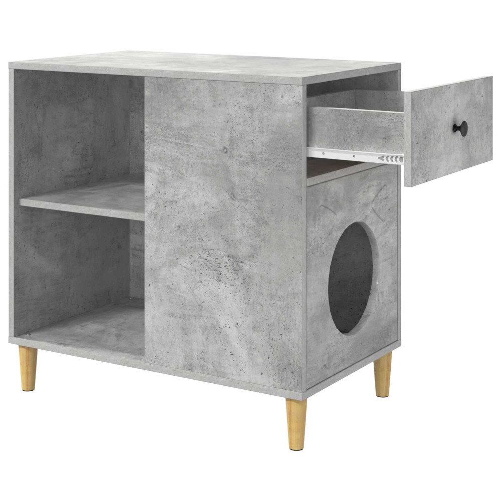 Produktbild för Katt hus Betong 72 x 42,5 x 70 cm Konstruerat trä