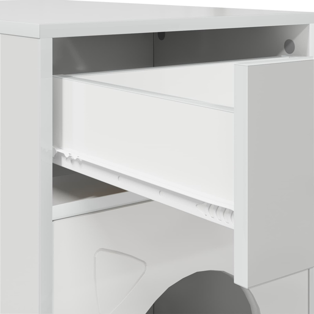 Produktbild för Katt hus Glansig Vit 72 x 42,5 x 70 cm Konstruerat trä
