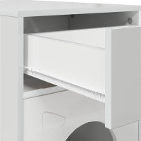 Produktbild för Katt hus Glansig Vit 72 x 42,5 x 70 cm Konstruerat trä