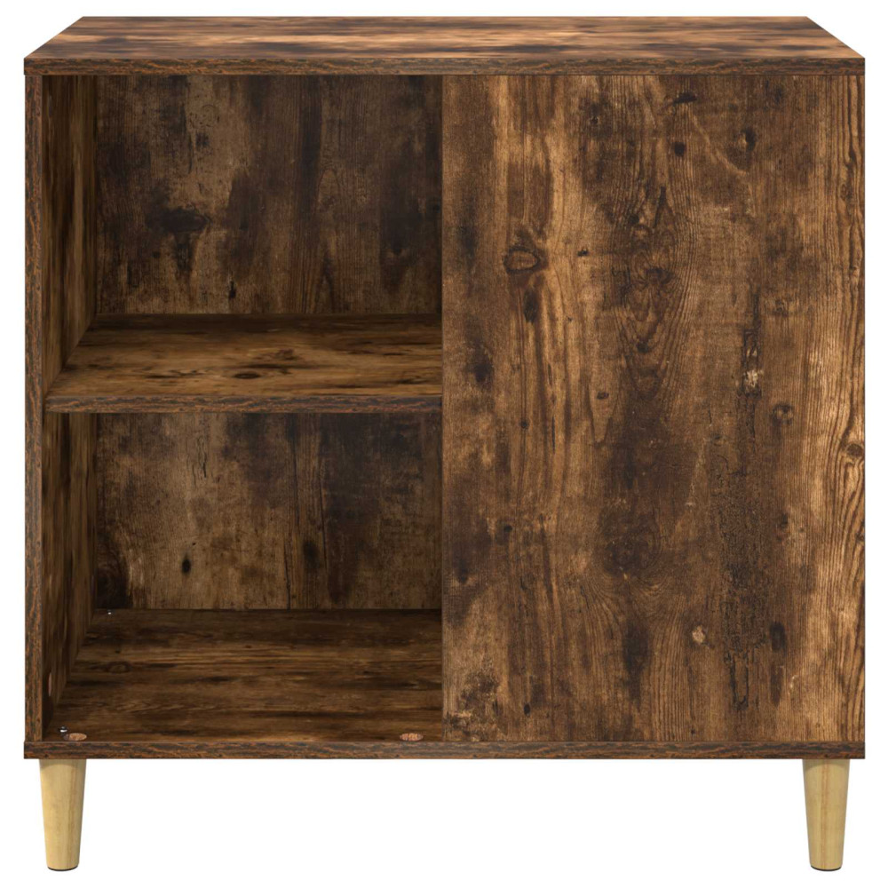 Produktbild för Katt hus Rökt ek 72 x 42,5 x 70 cm Konstruerat trä