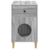Produktbild för Katt hus Grå Sonoma 72 x 42,5 x 70 cm Konstruerat trä