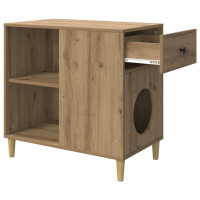 Produktbild för Katt hus Artisan Ek 72 x 42,5 x 70 cm Konstruerat trä