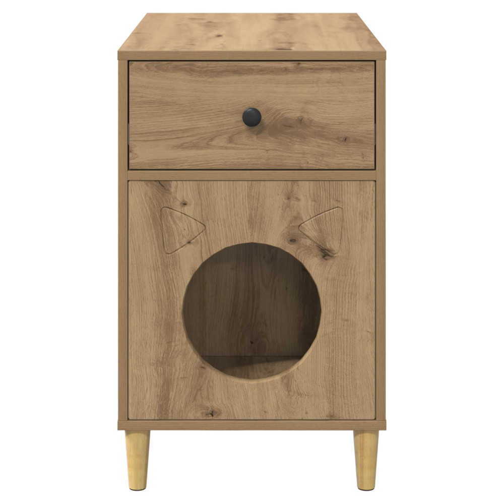 Produktbild för Katt hus Artisan Ek 72 x 42,5 x 70 cm Konstruerat trä