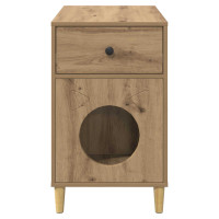 Produktbild för Katt hus Artisan Ek 72 x 42,5 x 70 cm Konstruerat trä