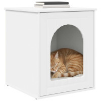 Produktbild för Katt hus Vit 53 x 52 x 62 cm Konstruerat trä