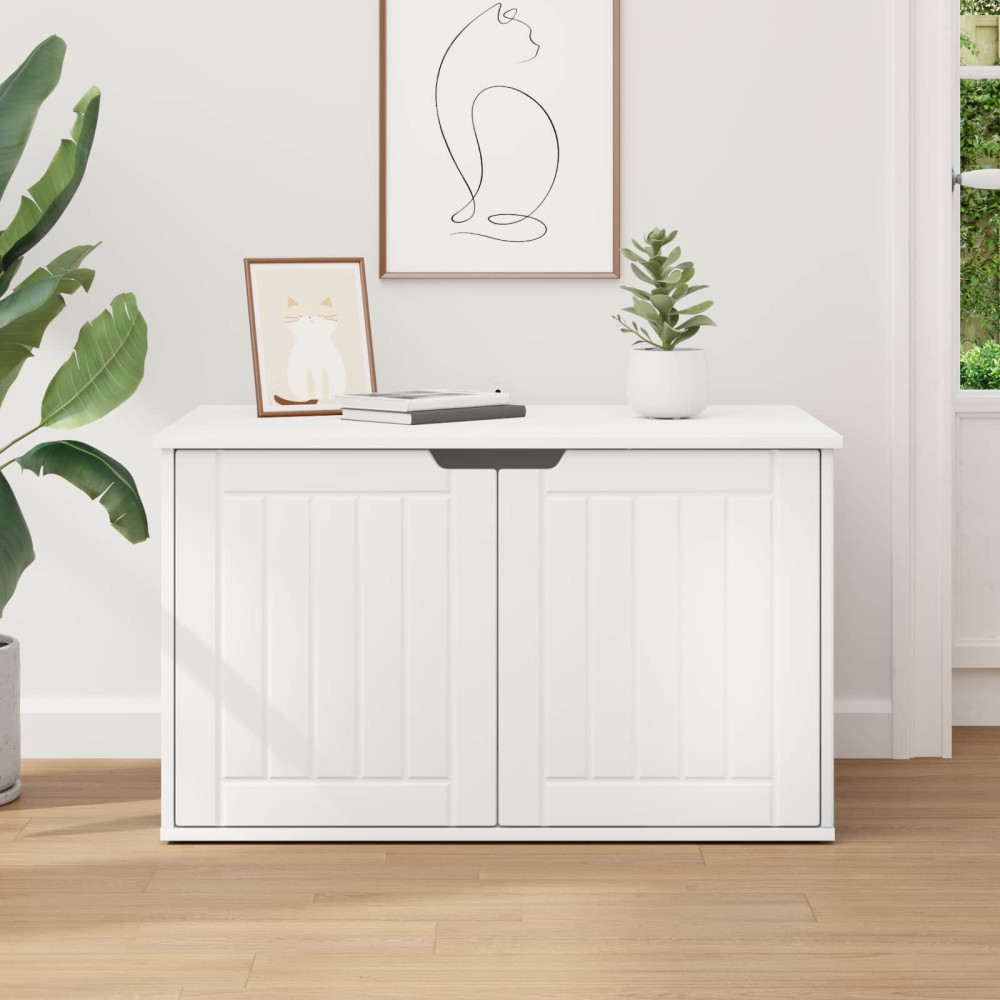 Produktbild för Katt hus Vit 85 x 55 x 50,5 cm Konstruerat trä