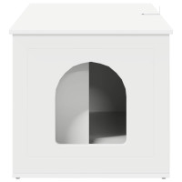 Produktbild för Katt hus Vit 85 x 55 x 50,5 cm Konstruerat trä
