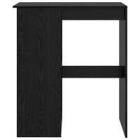 Produktbild för Barbord med hylla Svart Ek 90 x 47,5 x 103,5 cm Konstruerat trä
