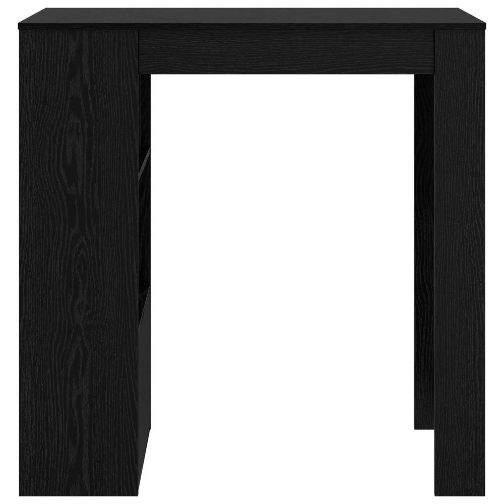 Produktbild för Barbord med hylla Svart Ek 102 x 50 x 103,5 cm Konstruerat trä