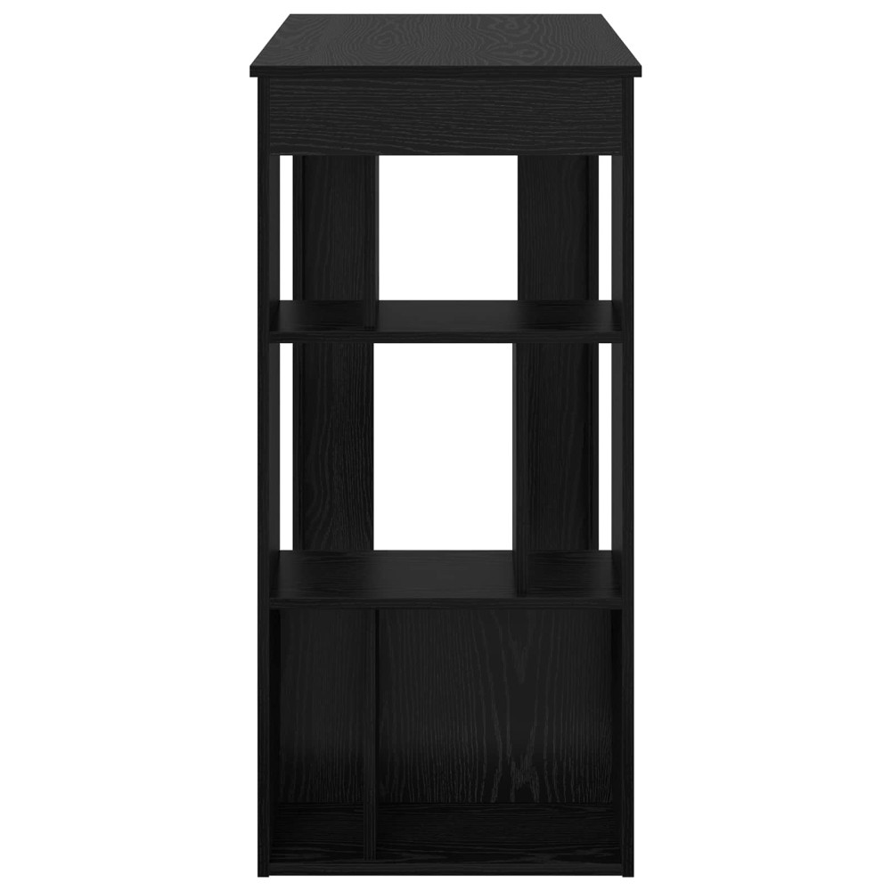 Produktbild för Barbord med hylla Svart Ek 102 x 50 x 103,5 cm Konstruerat trä