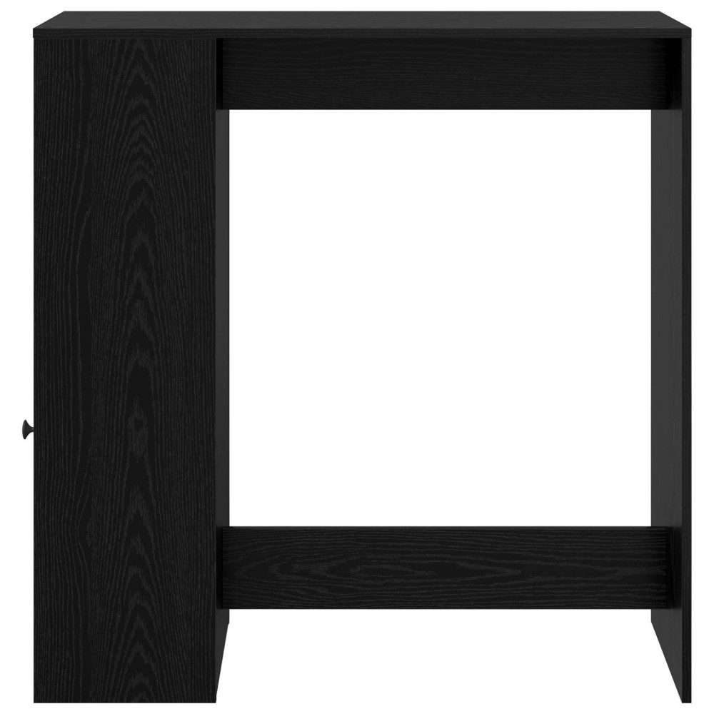 Produktbild för Barbord med hylla Svart Ek 101 x 40 x 103,5 cm Konstruerat trä